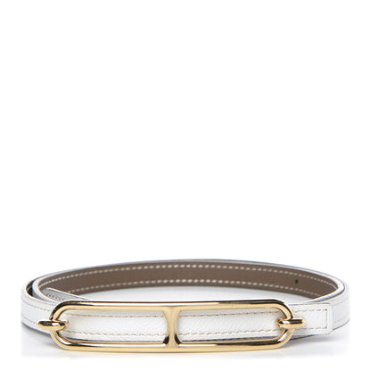 Hermes Epsom 13mm Roulis Belt 90 White Etoupe 1 of 6