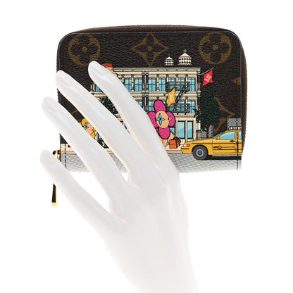 Louis Vuitton Monogram 2022 Christmas Animation New York Soho Zippy Coin Purse Yellow 2 of 6