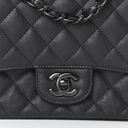 Chanel Crumpled Calfskin Quilted Mini Square Flap So Black 8 of 11