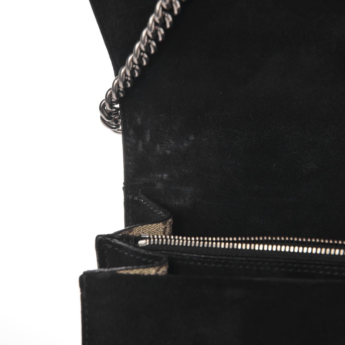 GG Supreme Monogram Medium Dionysus Shoulder Bag Black