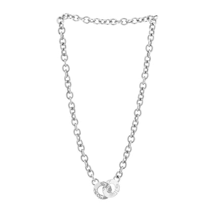 Tiffany Sterling Silver 1837 Circle Clasp Necklace 2 of 5