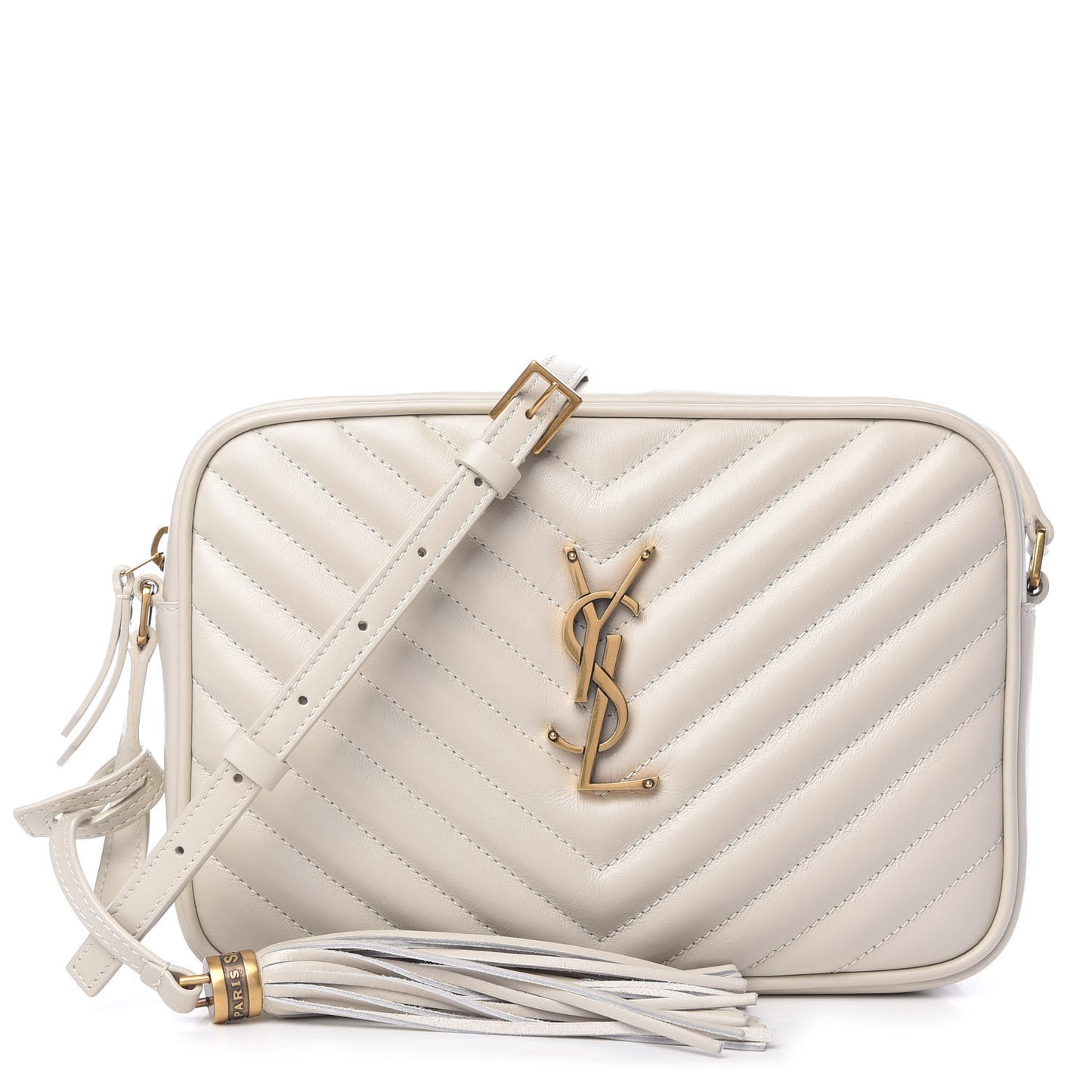 Calfskin Matelasse Monogram Lou Camera Bag Crema Soft