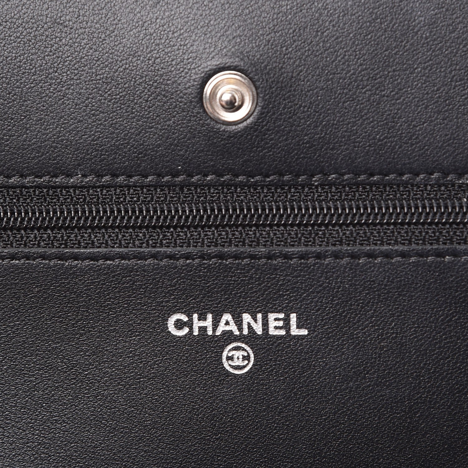 Chanel Lambskin Quilted Wallet On Chain WOC Black 6 of 10