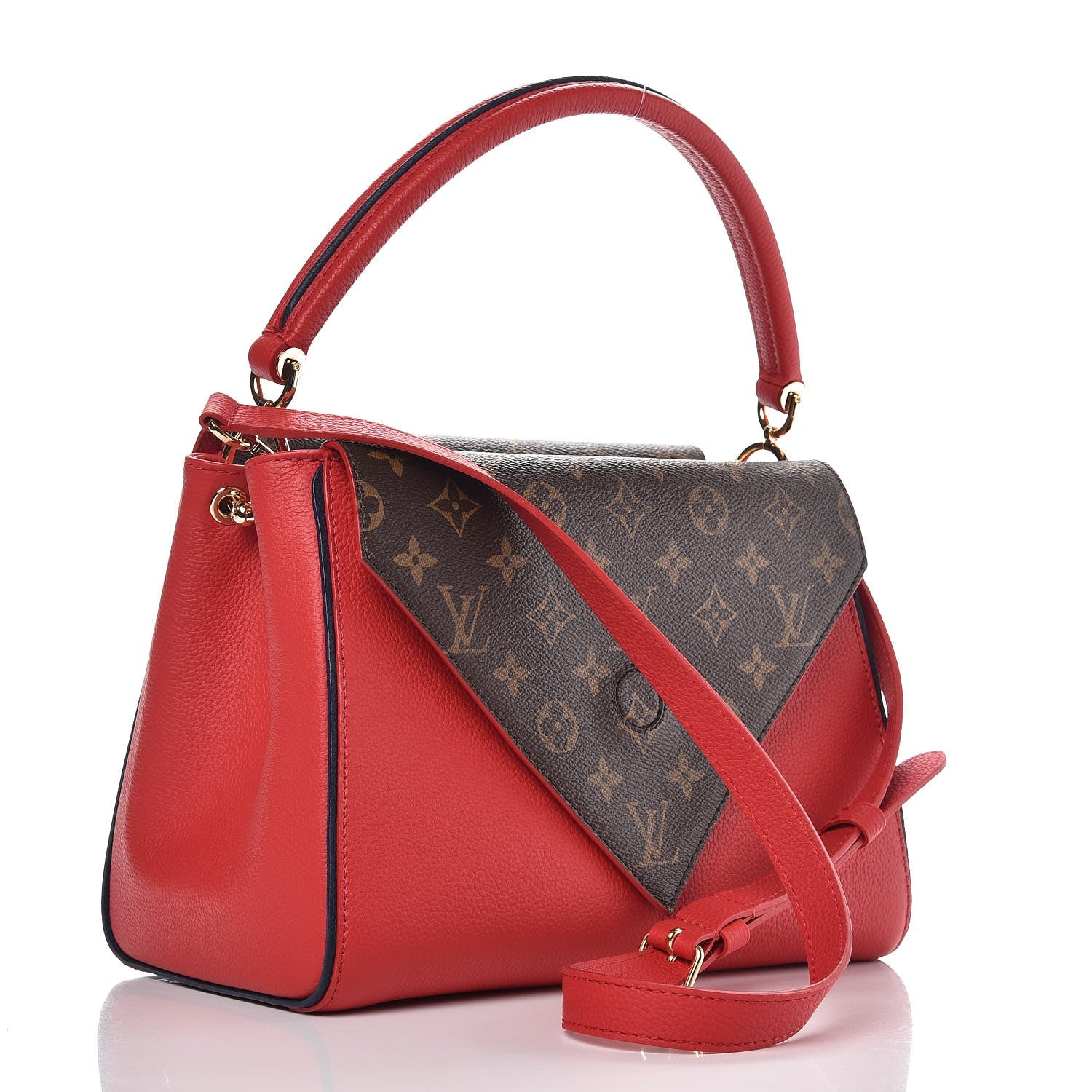 Louis Vuitton Calfskin Monogram Double V Rubis 4 of 9