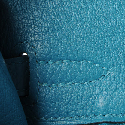 Hermes Togo Birkin 25 Turquoise 9 of 31