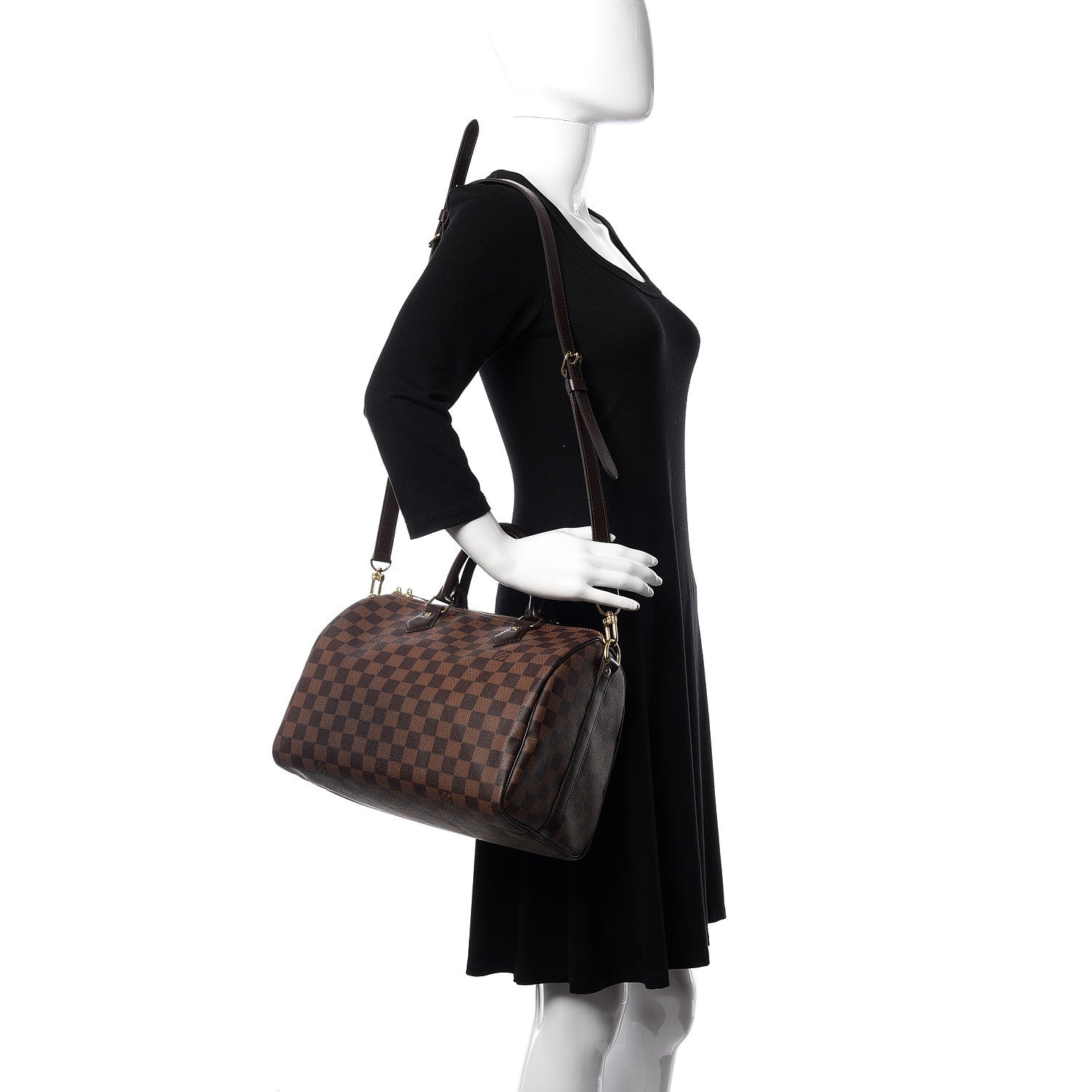 Louis Vuitton Damier Ebene Speedy Bandouliere 30 2 of 13