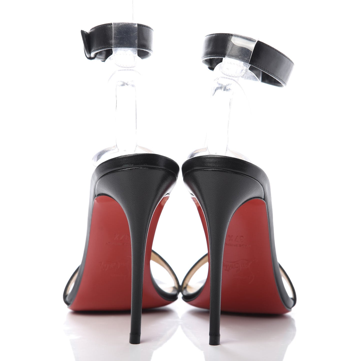 Shiny Nappa PVC Jonatina 100 Sandals 37.5 Black