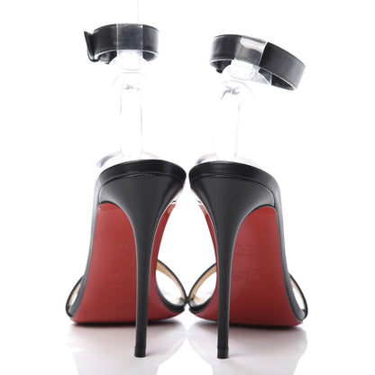 Christian Louboutin Shiny Nappa PVC Jonatina 100 Sandals 37.5 Black 6 of 9
