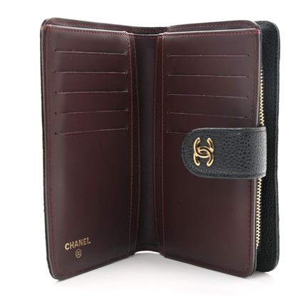 Chanel Caviar Quilted CC French Wallet Black 5 of 9