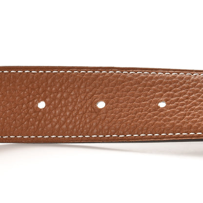 Hermes Box Togo 32mm Guilloche H Belt 90 Black Gold 5 of 8