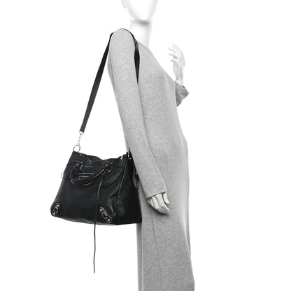 Balenciaga Chevre Silver Metallic Edge Hardware Velo Black 2 of 11