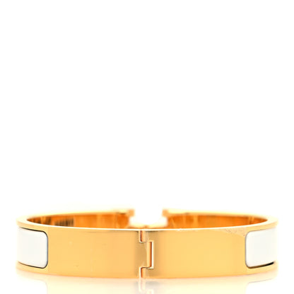 Hermes Enamel Narrow Clic Clac H Bracelet GM White 3 of 5
