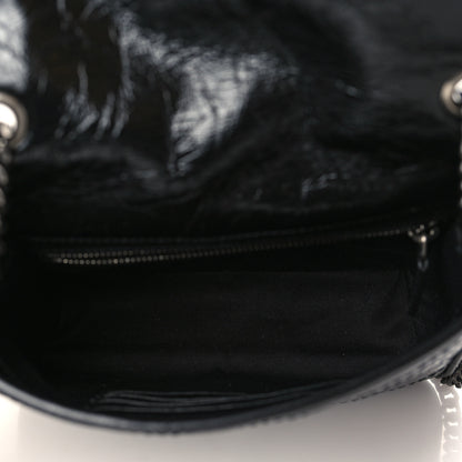 Saint Laurent Crinkled Calfskin Matelasse Monogram Niki Chain Wallet Black 5 of 9