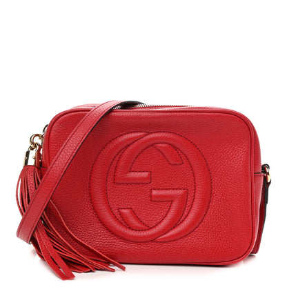 Gucci Pebbled Calfskin Small Soho Disco Bag Tabasco Red 1 of 13