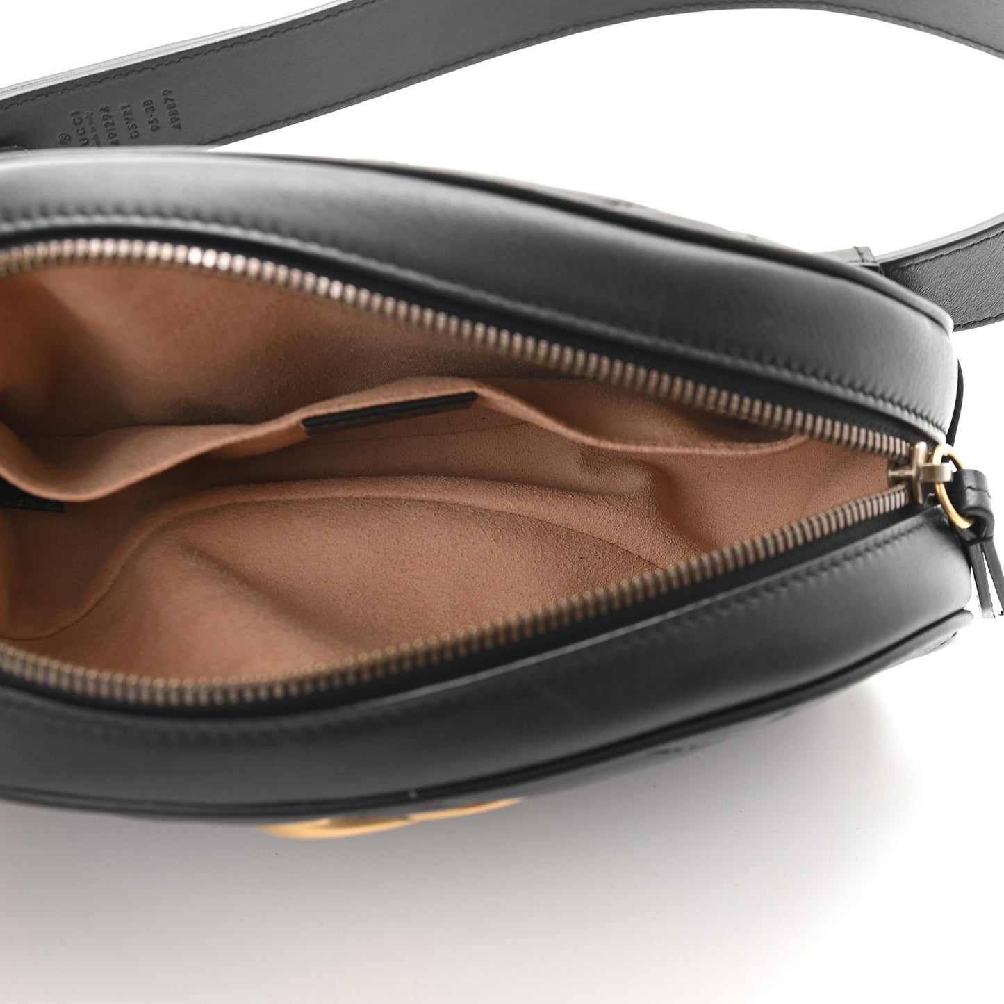 Calfskin Matelasse GG Marmont Belt Bag 85 34 Black