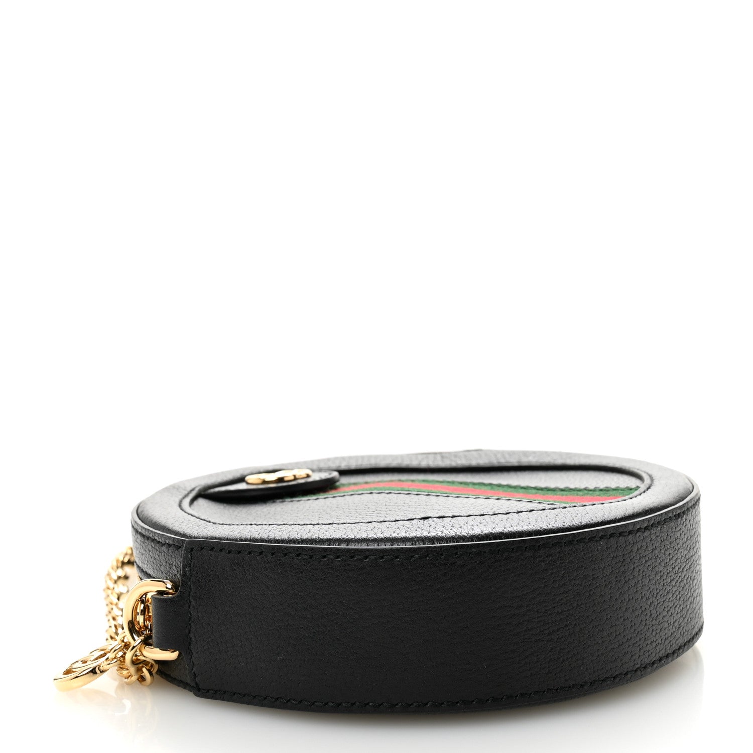 Gucci Grained Calfskin Web Mini Ophidia Round Shoulder Bag Black 4 of 10