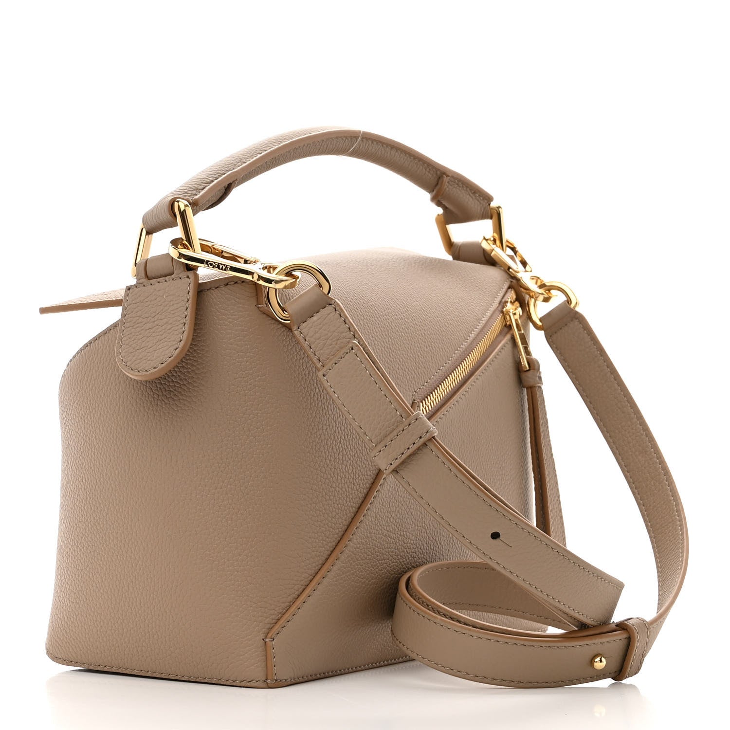 Loewe Grained Calfskin Small Puzzle Edge Bag Sand 3 of 11
