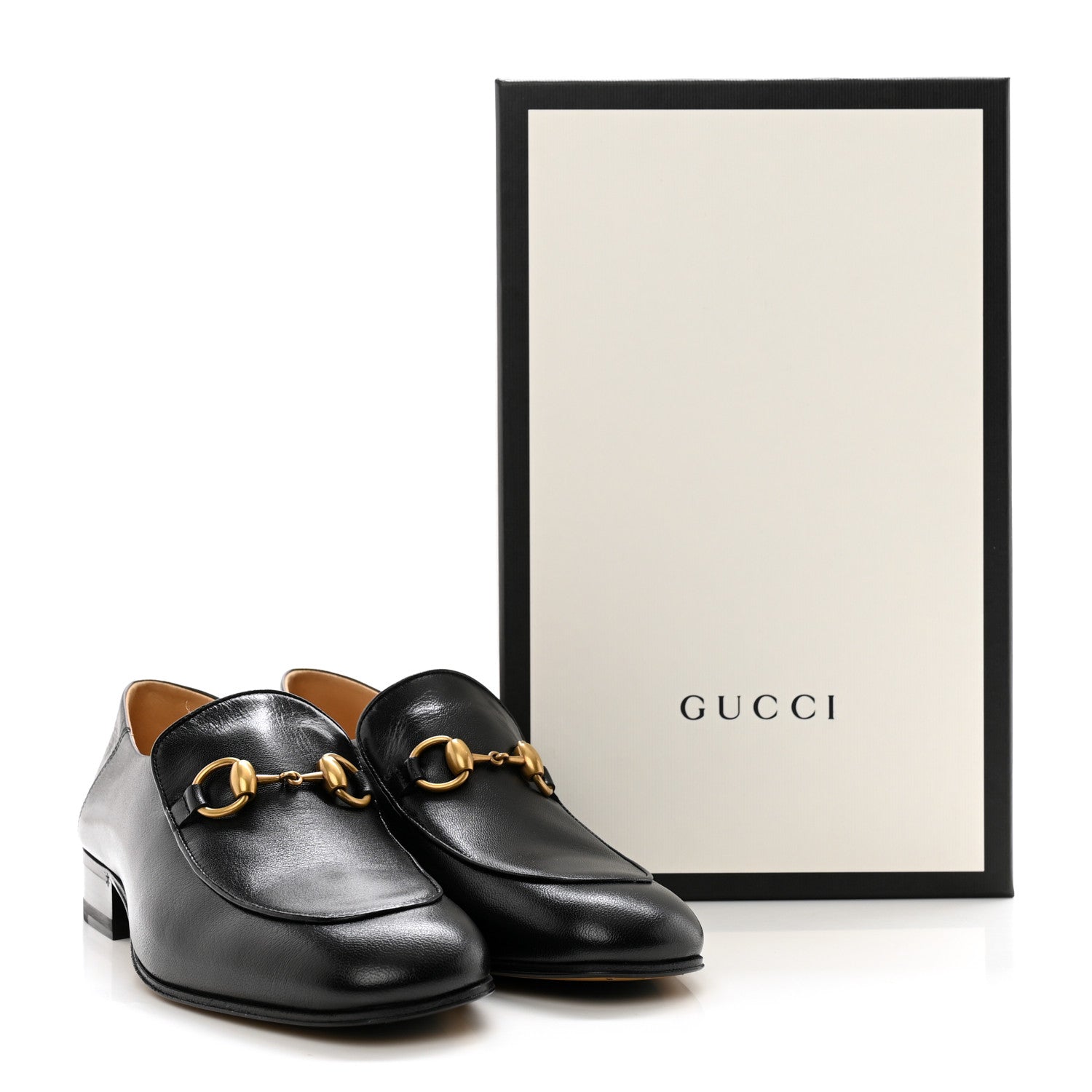 Gucci Goatskin Womens Horsebit Mid-Heel Loafers 38 Black 10 of 10