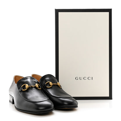 Gucci Goatskin Womens Horsebit Mid-Heel Loafers 38 Black 10 of 10