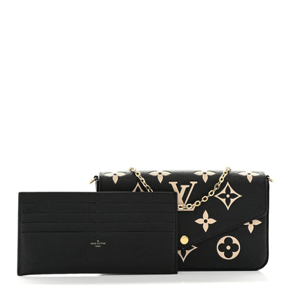 Louis Vuitton Empreinte Monogram Giant Felicie Pochette Black Beige 2 of 10