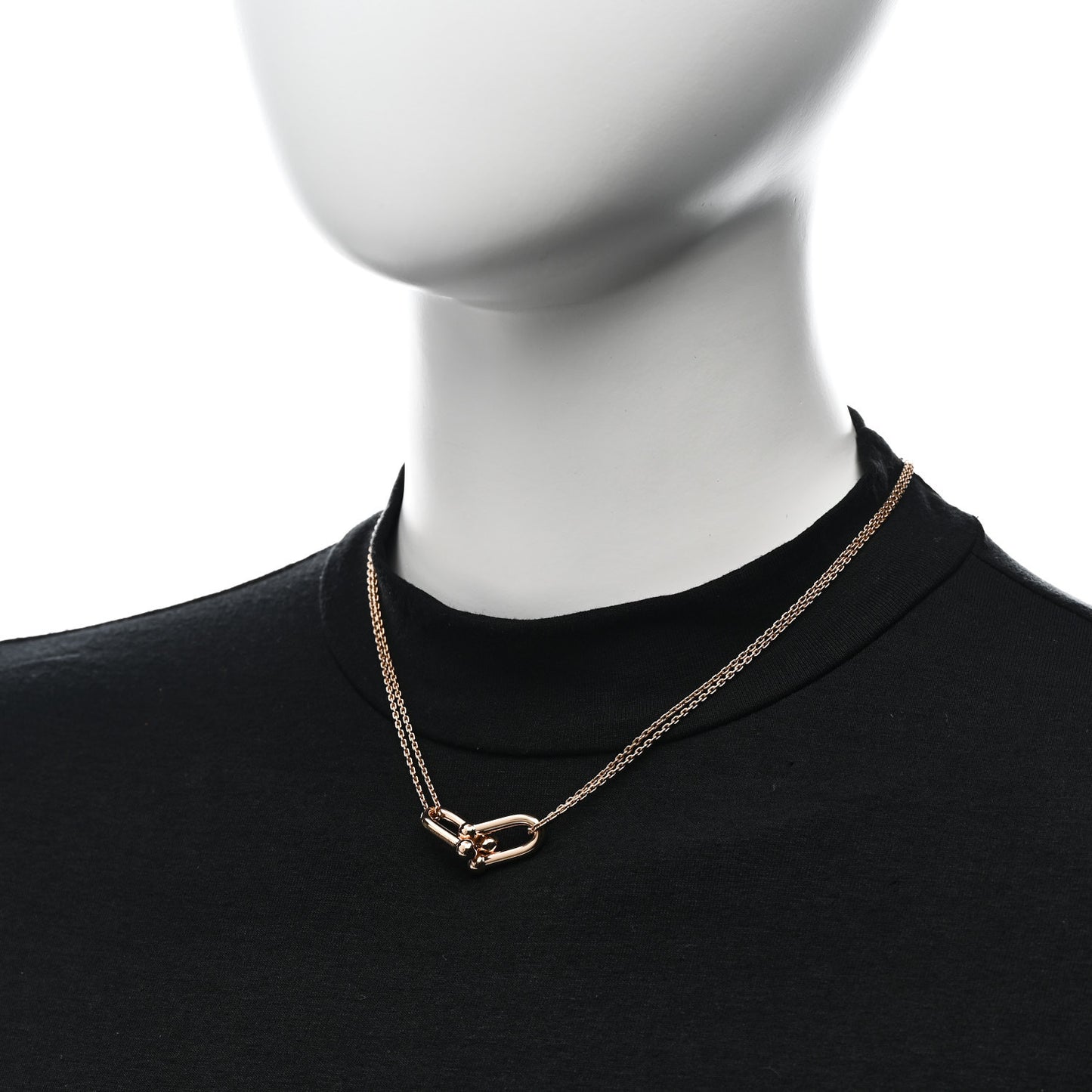 18K Rose Gold HardWear Double Link Pendant Necklace