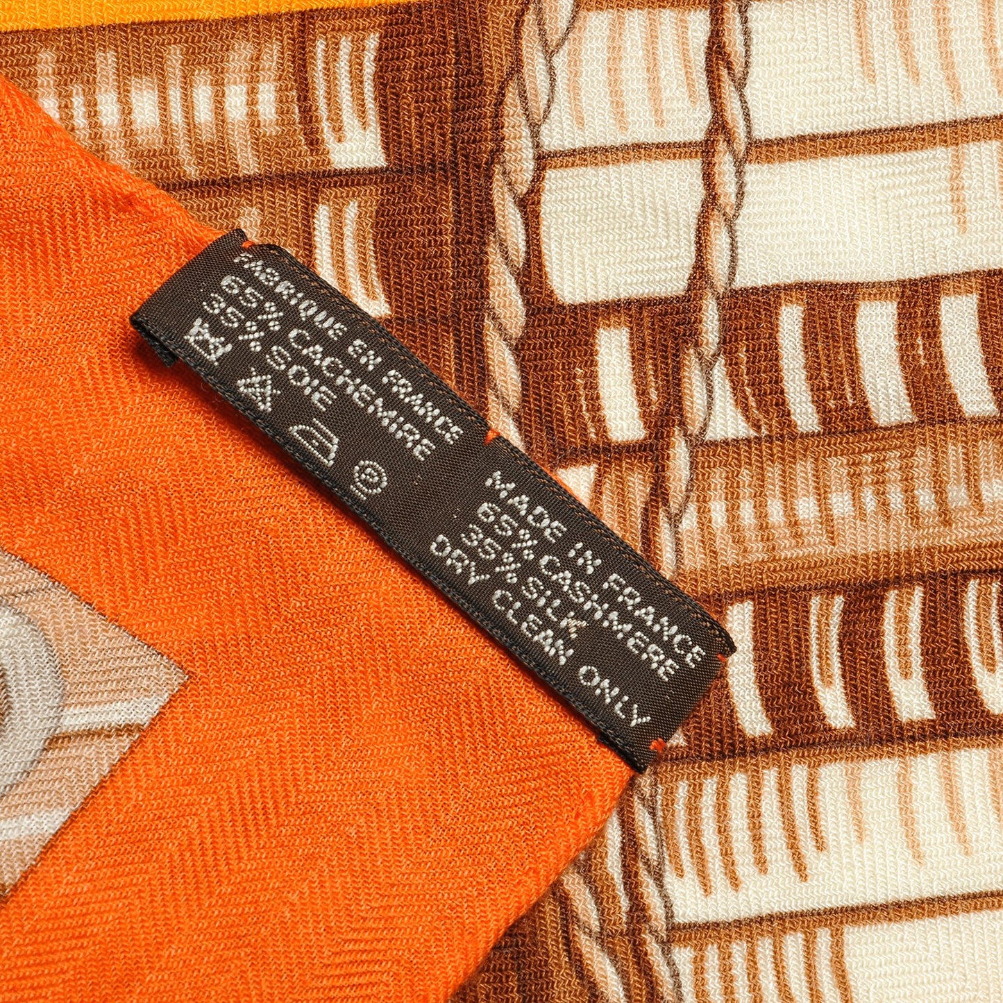 Cashmere Silk Ceintures et Liens Shawl 140 Orange Bouton D'or Mauve