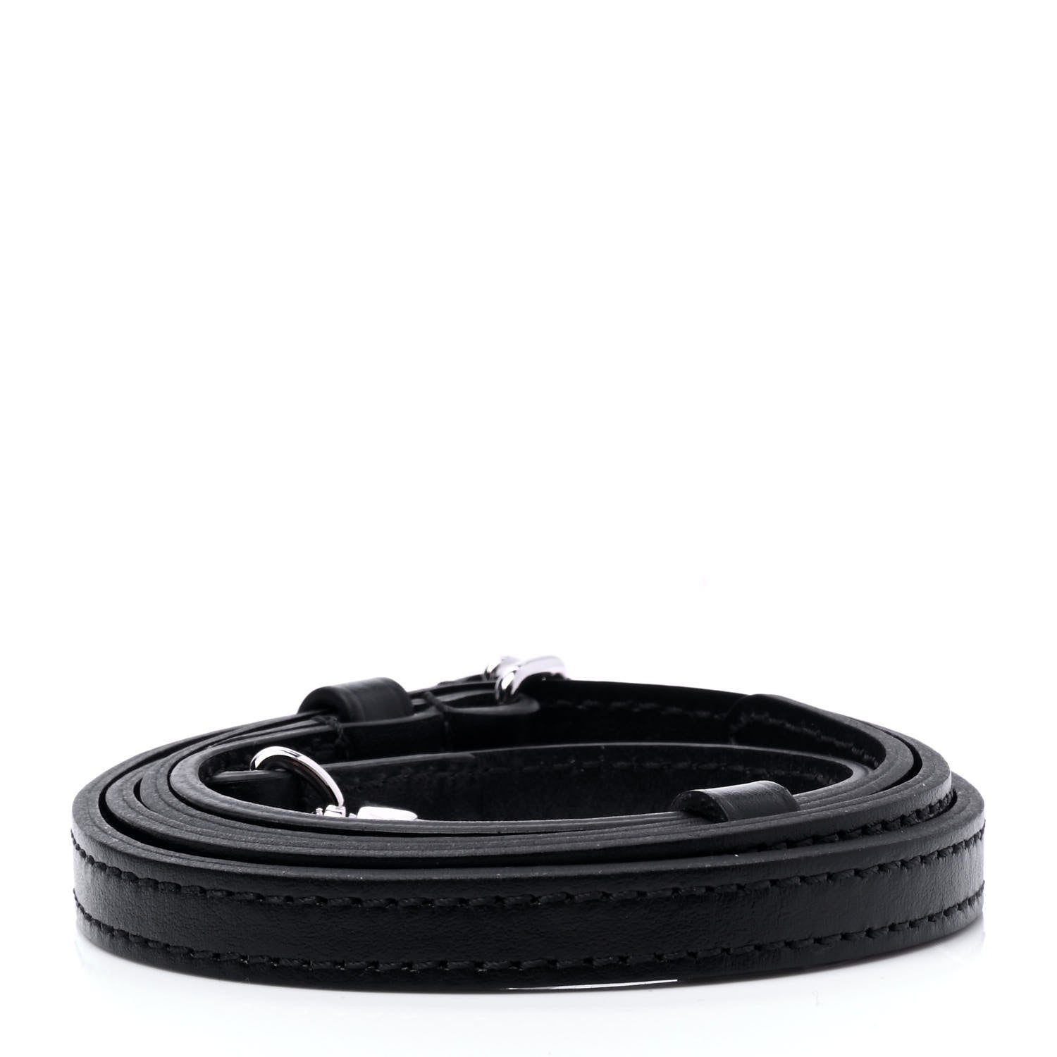 Louis Vuitton Calfskin 16mm Adjustable Shoulder Strap Black 2 of 5