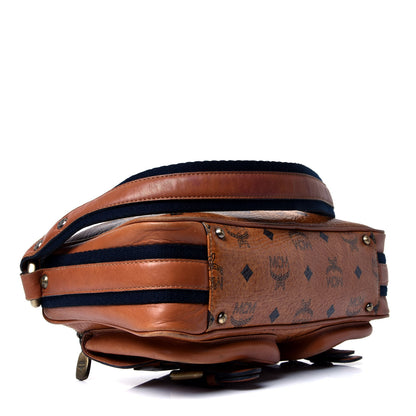 MCM Visetos Pocket Satchel Cognac 3 of 4