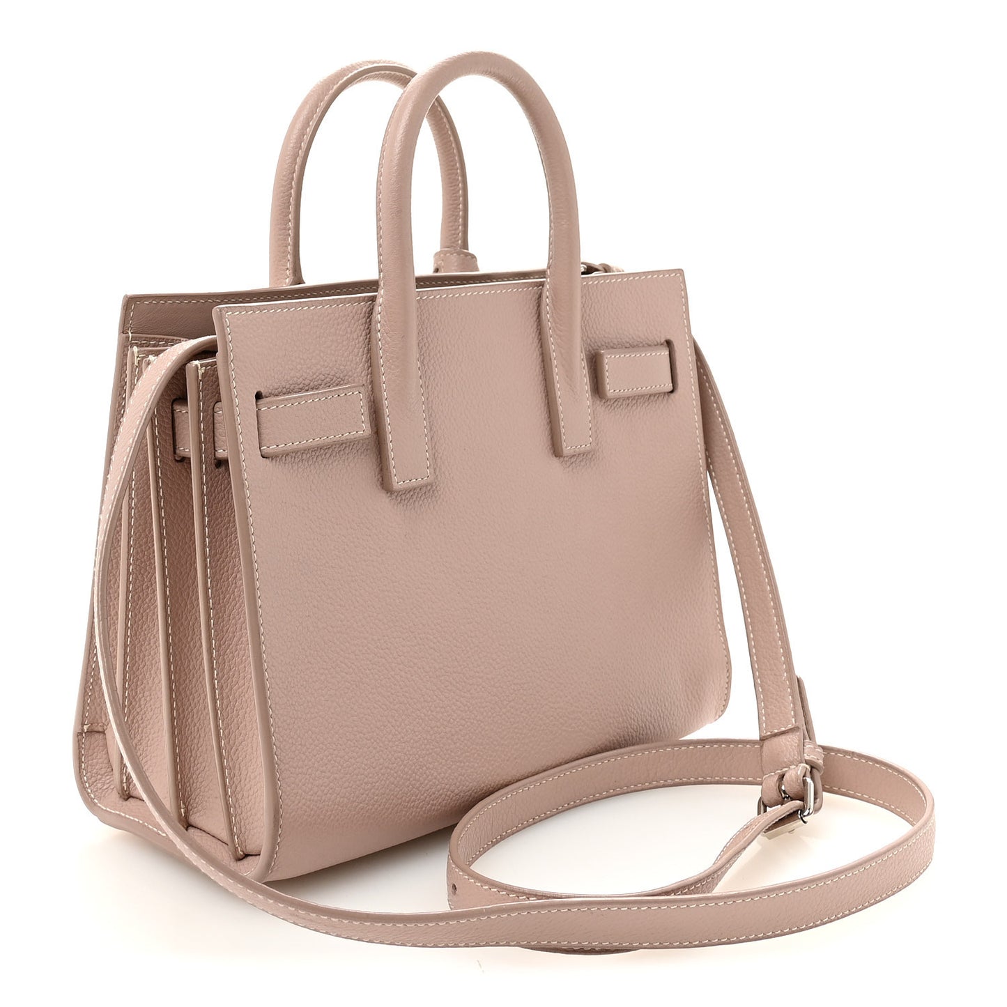 Grained Calfskin Nano Sac De Jour Antique Rose