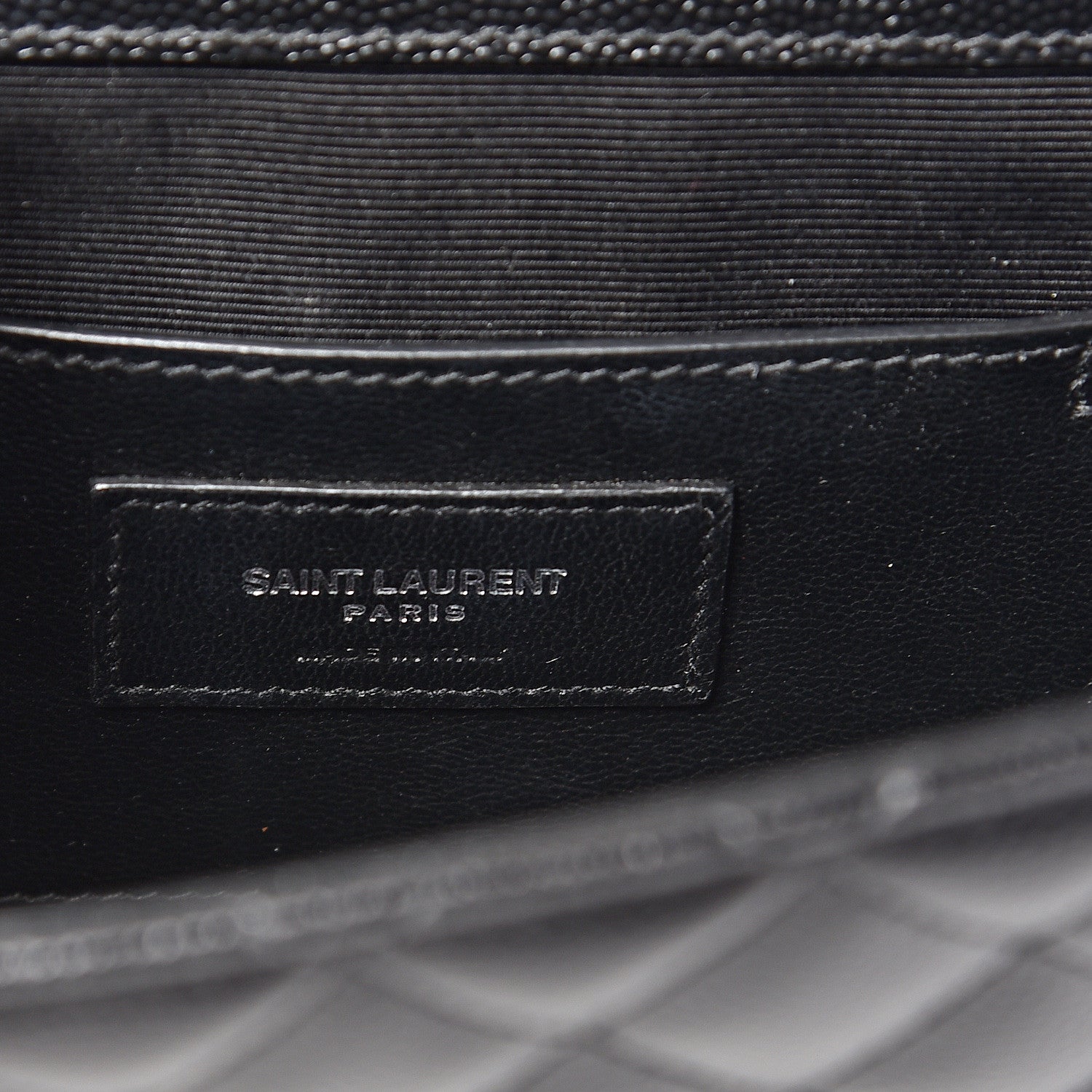 Saint Laurent Grain De Poudre Textured Mixed Matelasse Triquilt Small Monogram Satchel Black 6 of 10