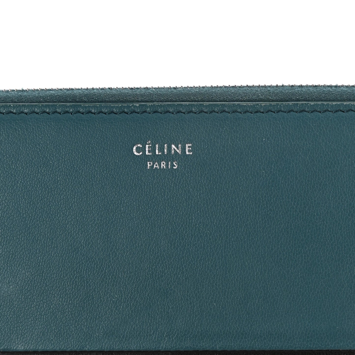 Lambskin Large Zip Around Multifunction Wallet Ocean Black