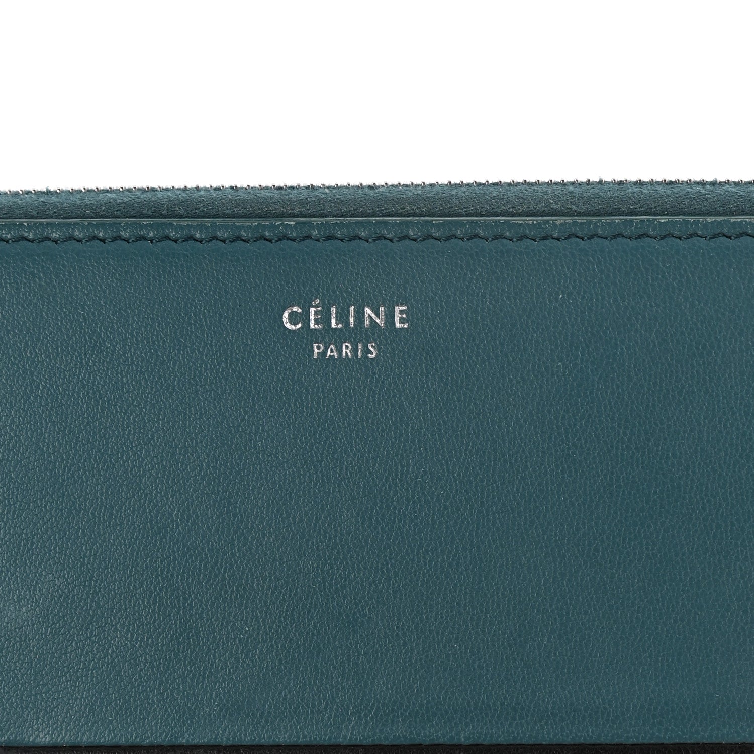 Celine Lambskin Large Zip Around Multifunction Wallet Ocean Black 6 of 11