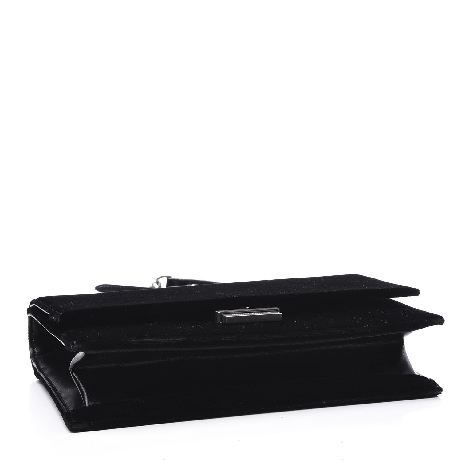 Saint Laurent Velvet Chain Wallet Black 3 of 9