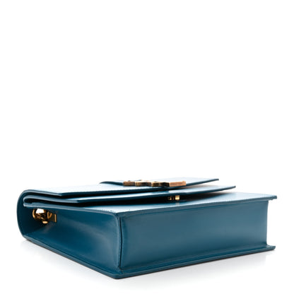 Saint Laurent Smooth Calfskin Monogram Medium Sulpice Shoulder Bag Deep Sea 4 of 11