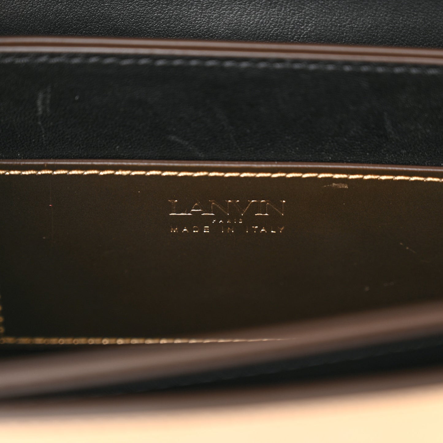 Metallic Calfskin Concerto Bag Gold