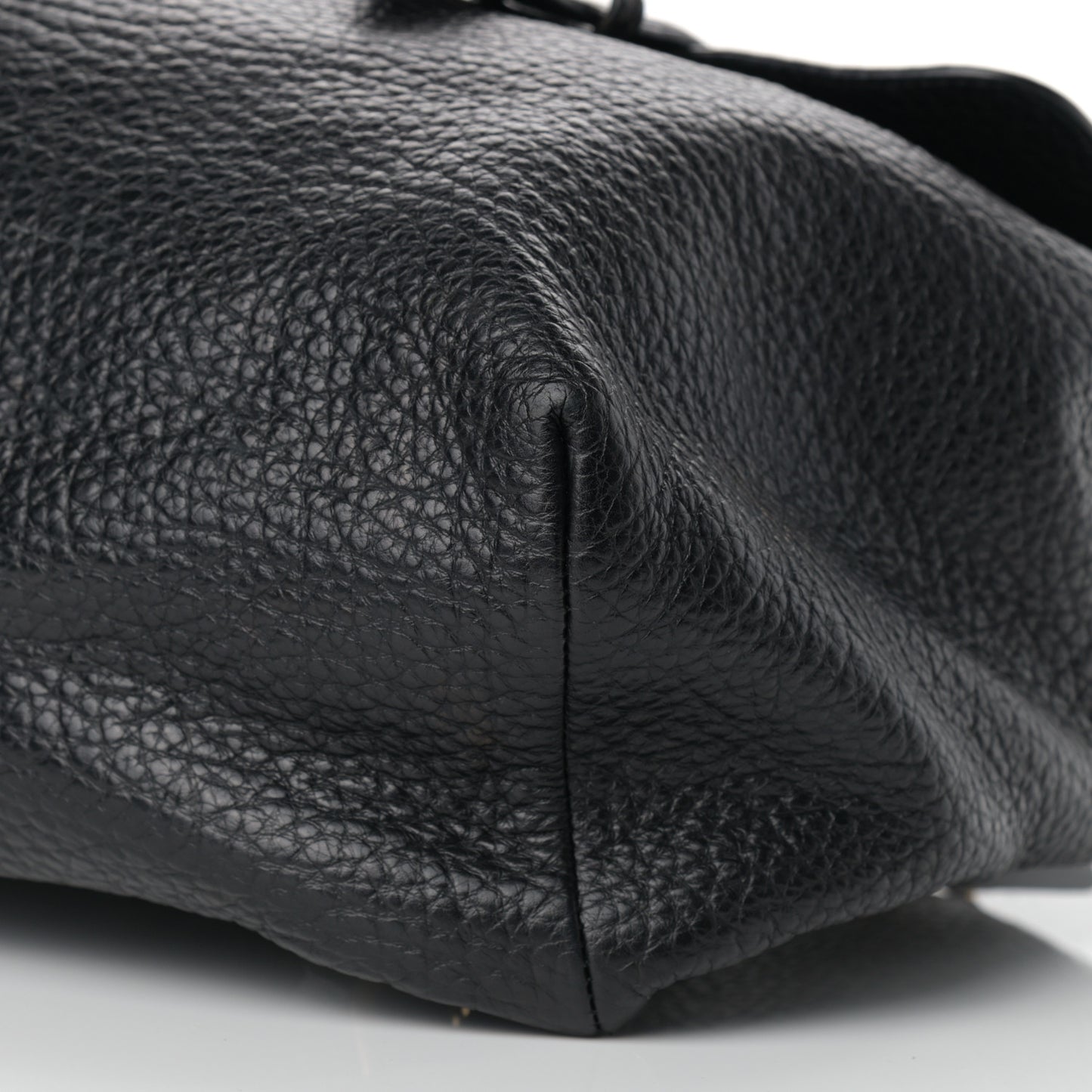 Grained Calfskin Palazzo Medusa Convertible Backpack Black