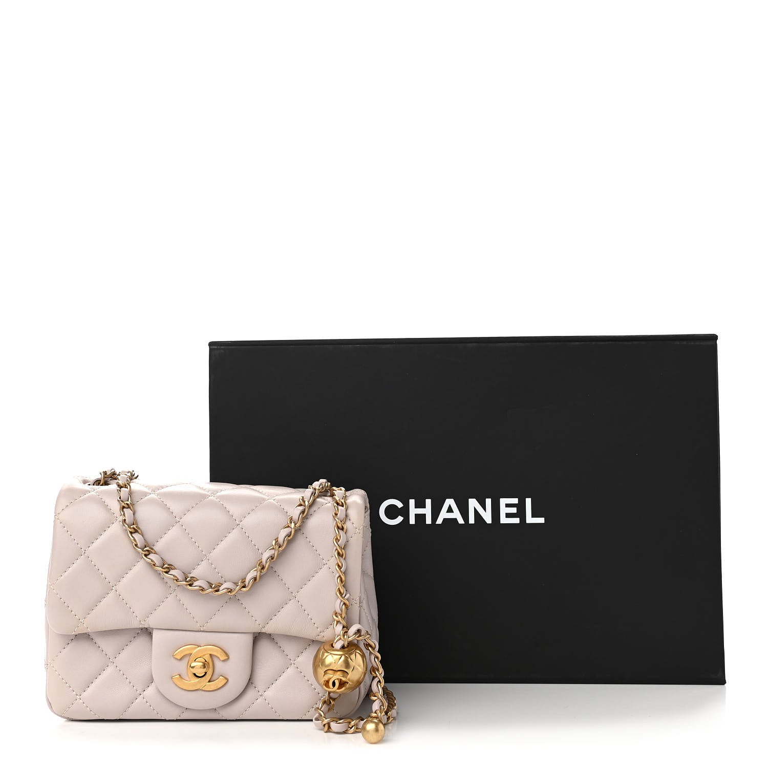 Chanel Lambskin Quilted Mini Pearl Crush Flap Light Purple 11 of 11