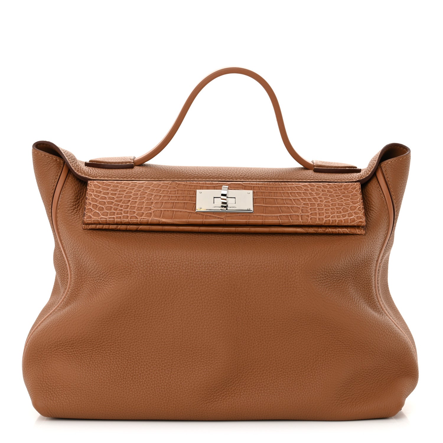 Hermes Togo Matte Alligator Swift Touch 35 24/24 Gold 1 of 10