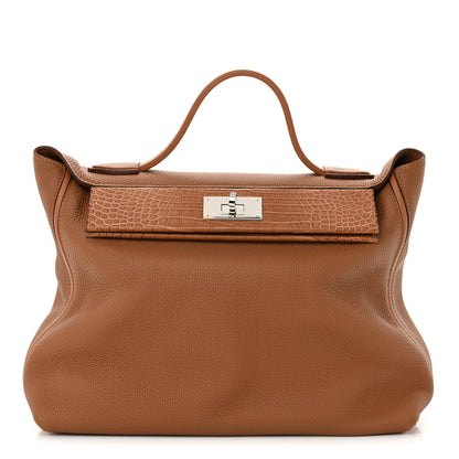 Hermes Togo Matte Alligator Swift Touch 35 24/24 Gold 1 of 10