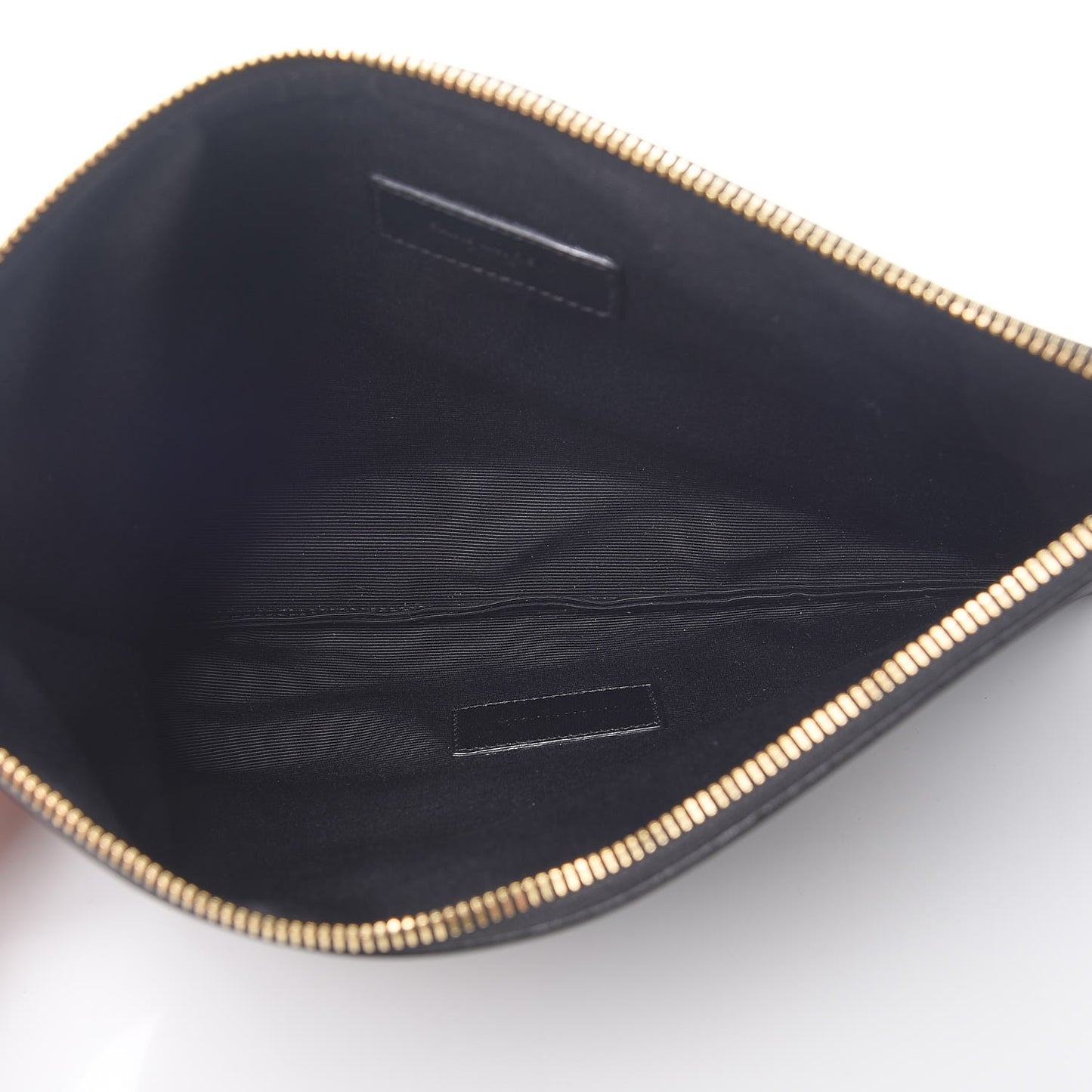 Calfskin Zipped Clutch Black