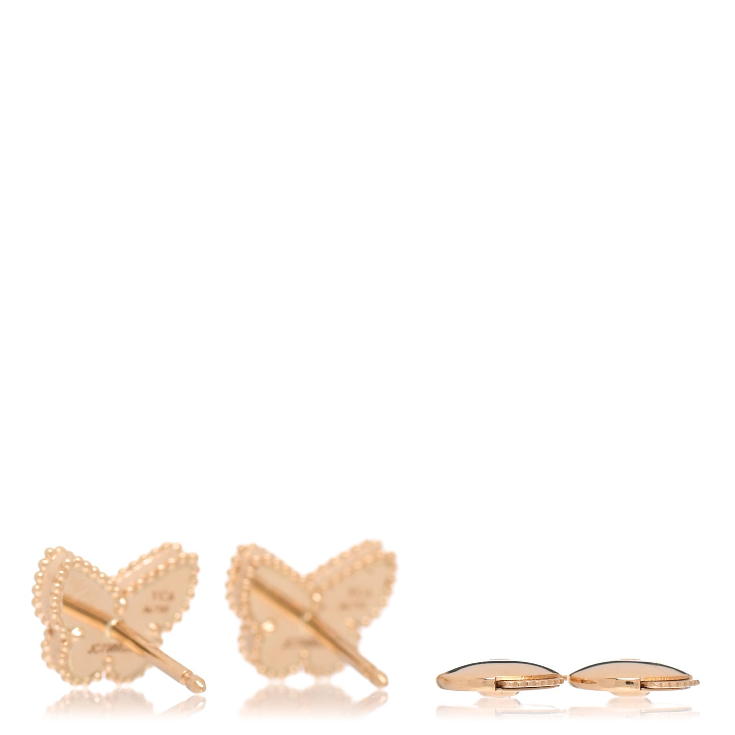18K Yellow Gold Mother of Pearl Sweet Alhambra Butterfly Earrings