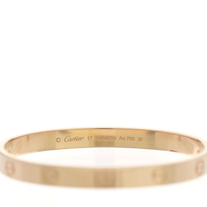 Cartier 18K Yellow Gold LOVE Bracelet 17 4 of 6