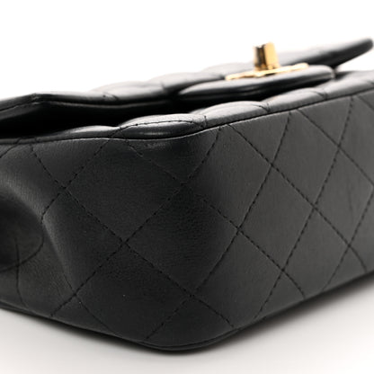 Chanel Lambskin Quilted Mini Rectangular Flap Black 9 of 11