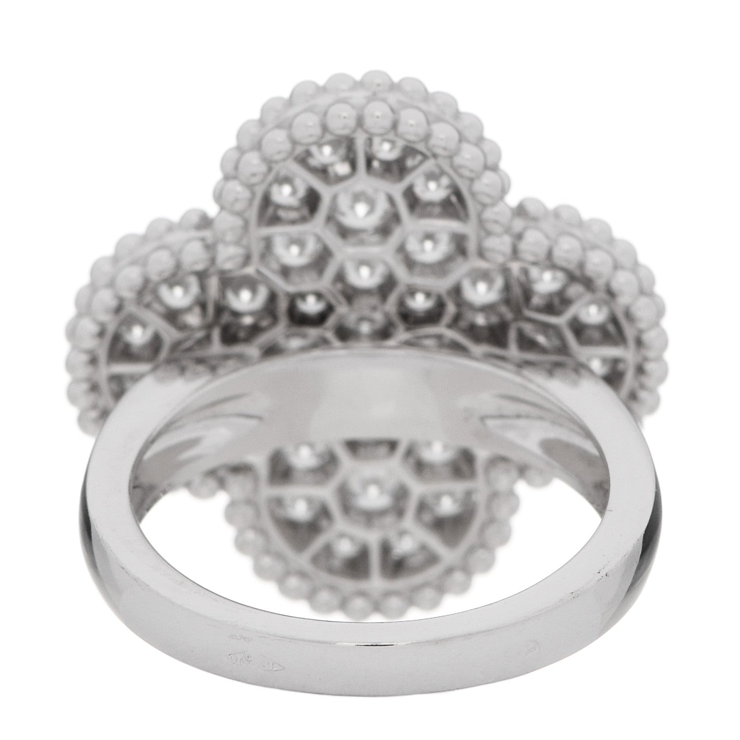 Van Cleef & Arpels 18K White Gold Diamond Magic Alhambra Ring 49 4.75 4 of 5