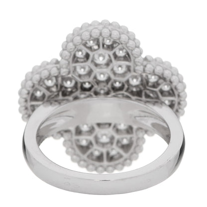 Van Cleef & Arpels 18K White Gold Diamond Magic Alhambra Ring 49 4.75 4 of 5