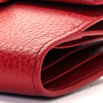 Gucci Dollar Calfskin Interlocking G French Wallet Rosso 9 of 11