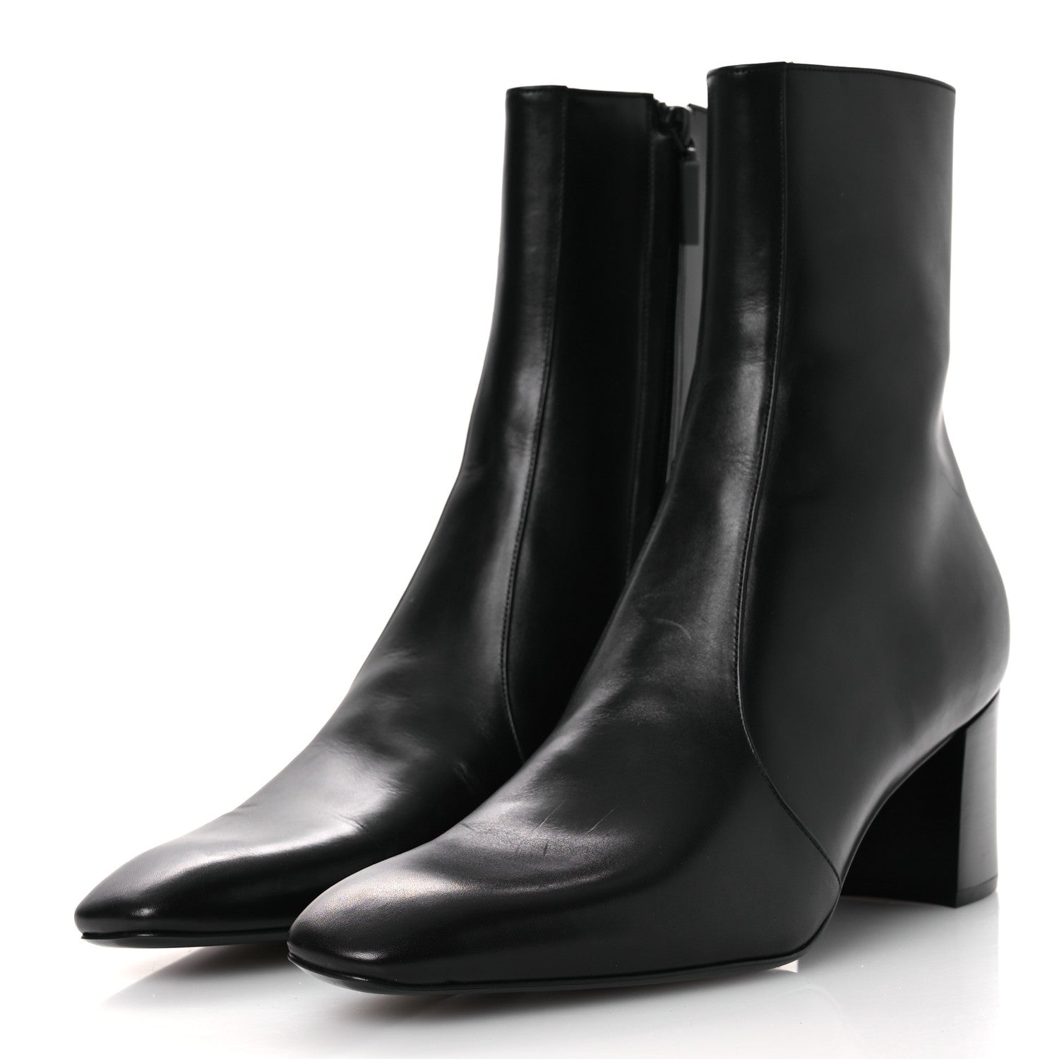 Saint Laurent Calfskin Mens XIV Zip Boots 40 Black 4 of 14