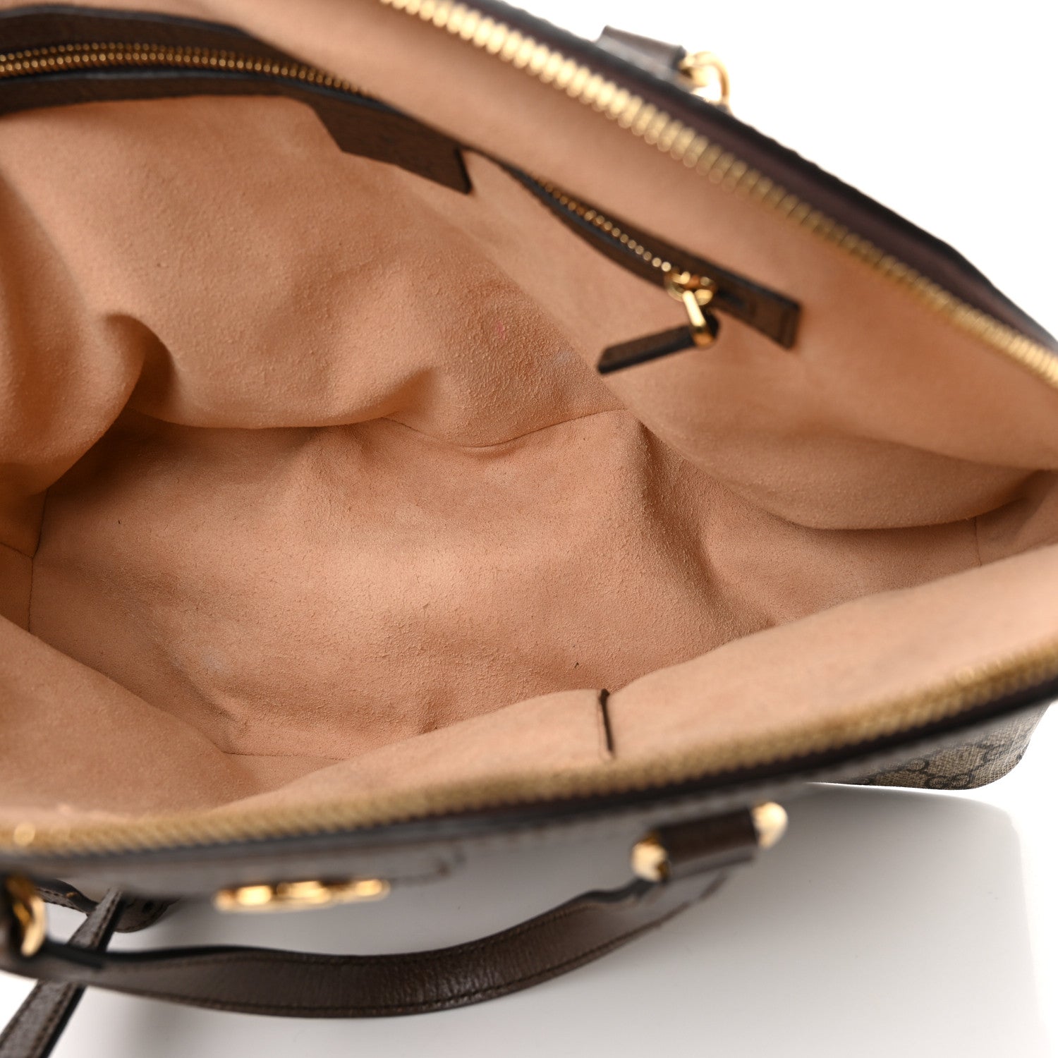 Gucci GG Supreme Monogram Web Medium Ophidia Top Handle Dome Bag Brown 5 of 10