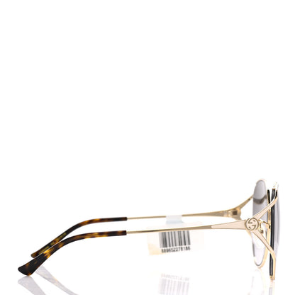 Gucci Oversized Round Frame GG0650S Sunglasses Gold 3 of 8