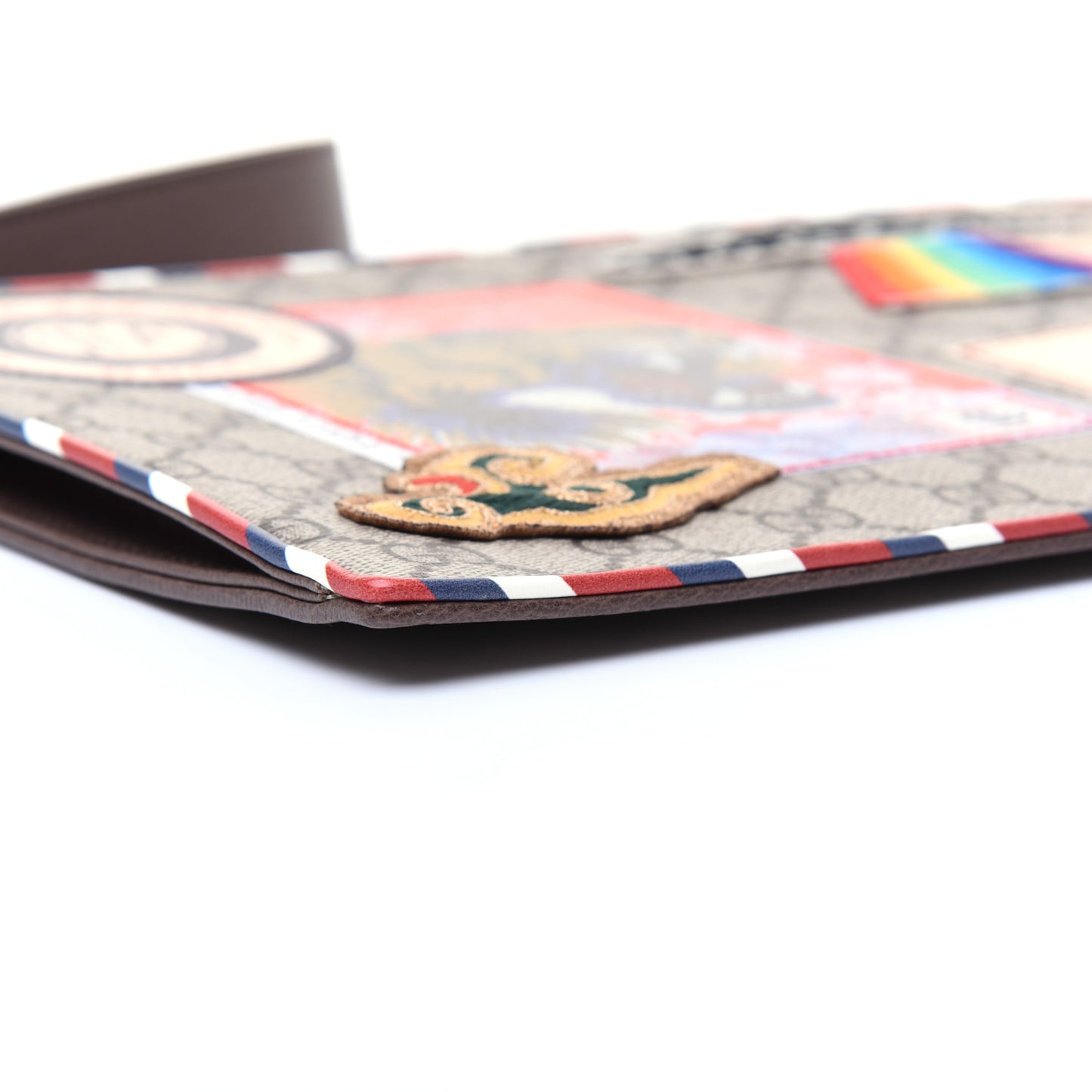 GG Supreme Monogram Courrier Documents Holder Beige New Acero